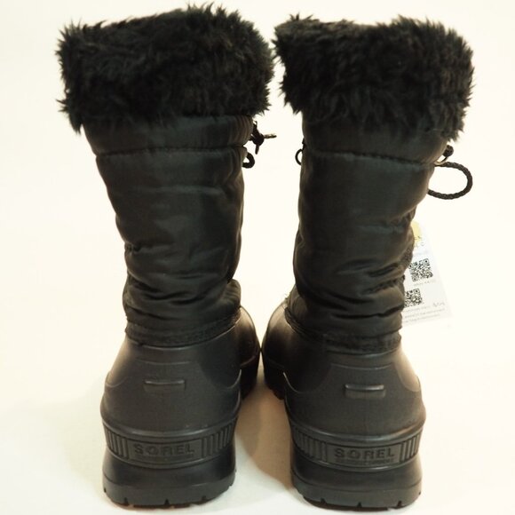 Sorel Black Felt Lined Black Faux Fur Snow Boots, Size 8 (US) - Picture 3 of 10
